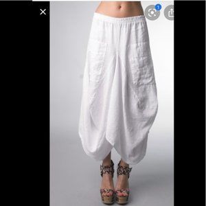 NWT Tempo Paris White Linen Bubble Skirt - White